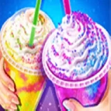 Rainbow Ice Cream - Sweet Frozen Food